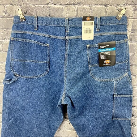 Dickies Carpenter Jean Relaxed Fit Straight Leg Below Waist Pants Size 40 x 30 - Picture 3 of 9